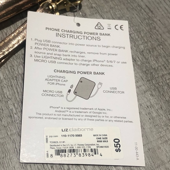 NWT LIZ CLAIBORNE Phone Charging Wallet - Picture 10 of 10